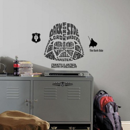 Star Wars Typographic Darth Vader Giant Wall Decal
