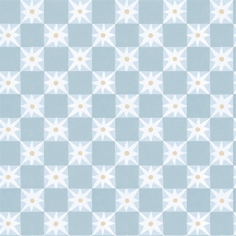 Stardust Blue Checkerboard Peel & Stick Wallpaper