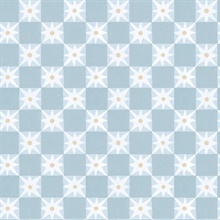 Stardust Blue Checkerboard Peel & Stick Wallpaper