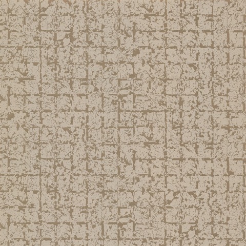 Stargazer Bronze Textured Glitter Squares Wallpaper