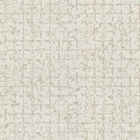 Stargazer Neutral Textured Glitter Squares Wallpaper
