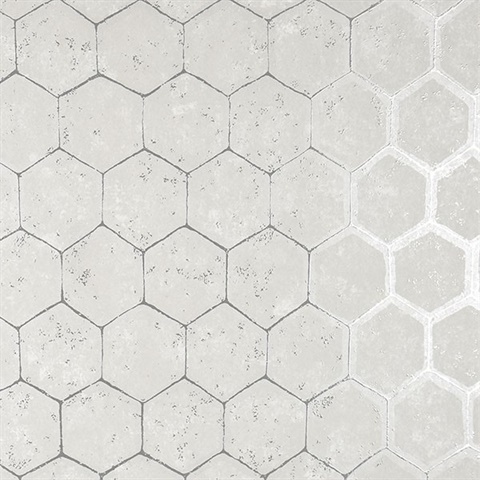 Starling Silver Honeycomb Wallpaper