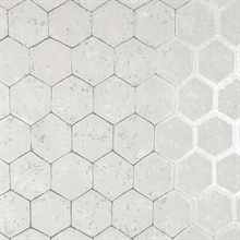 Starling Silver Honeycomb Wallpaper