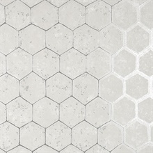 Starling Silver Honeycomb Wallpaper