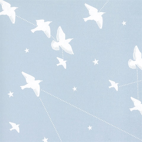 Star-ling - Snow colourway wallpaper