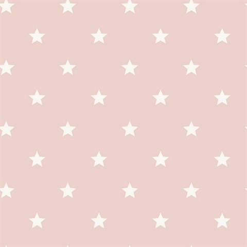 Starry Motif Pink Geometric Wallpaper