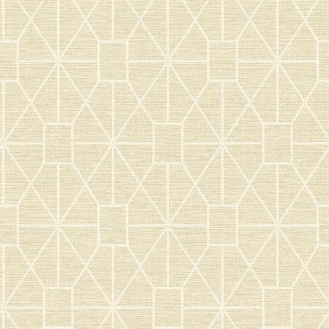Stevenson Natural Trellis Wallpaper
