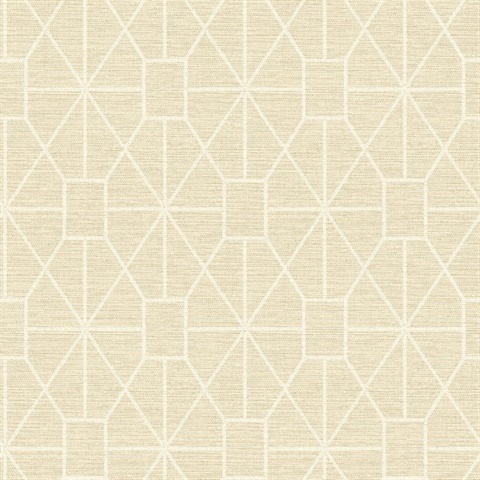 Stevenson Natural Trellis Wallpaper