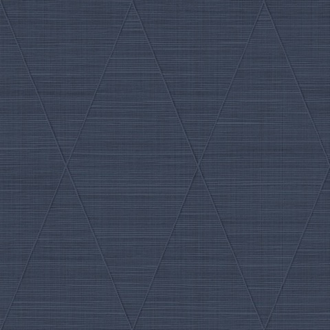 Stillwater Dark Blue Textile String Wallpaper