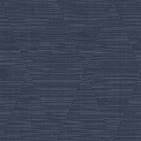 Stillwater Dark Blue Textile String Wallpaper