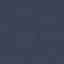 Stillwater Dark Blue Textile String Wallpaper