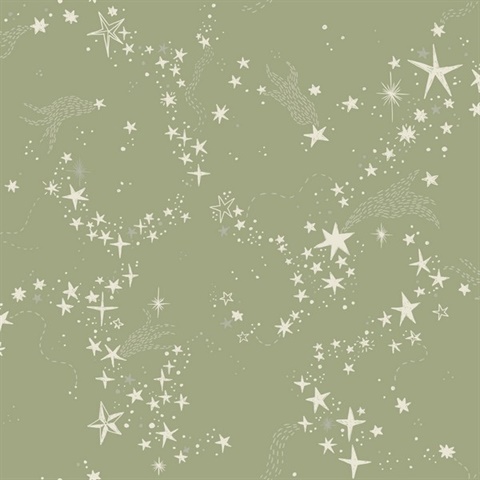 Stjarnhimmel Green Wallpaper