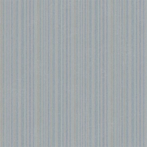 Stokes Blue Chevron Stripe Wallpaper