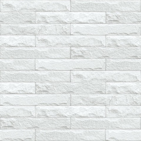 Stone Limestone Brick Eggshell & Grey Peel and Stick Wallpaper
