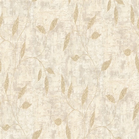 Stonewall Neutral Vine Wallpaper