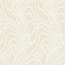 String of Pearls Beige Vine Wallpaper
