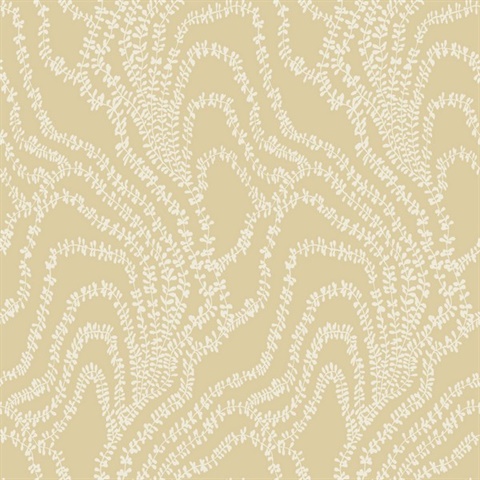 String of Pearls Butter Vine Wallpaper