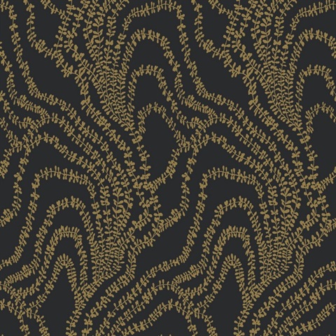 String of Pearls Gold Vine Wallpaper