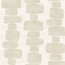 Stripe Block Beige Peel and Stick Wallpaper