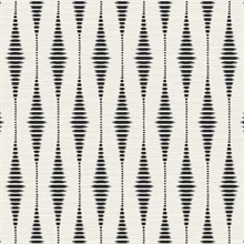 Striped Ikat Ebony & Linen Peel and Stick Wallpaper