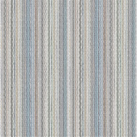 Striped Sunset Blue & Grey Peel and Stick Wallpaper