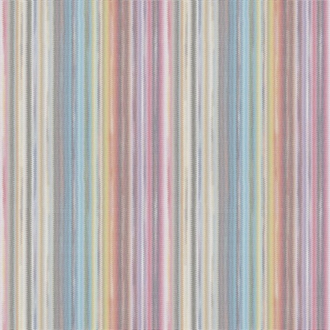 Striped Sunset Rainbow Peel and Stick Wallpaper