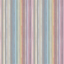 Striped Sunset Rainbow Peel and Stick Wallpaper