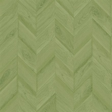 Summer Fern Keone Bay Chevron Wood Wallpaper