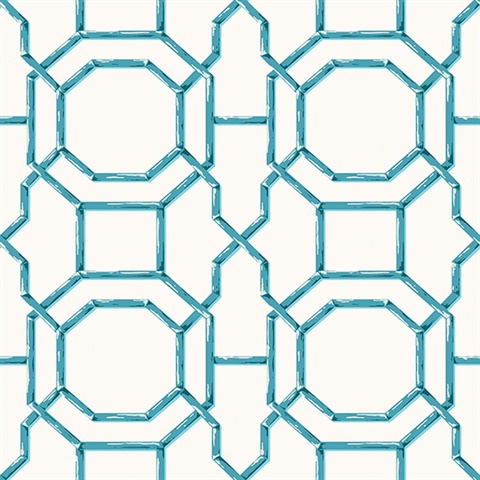 Summer Teal Trellis