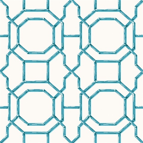 Summer Teal Trellis