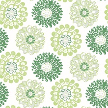 Sunkissed Green Floral Medallion Wallpaper