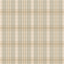 Sunny Cream Tartan Wallpaper