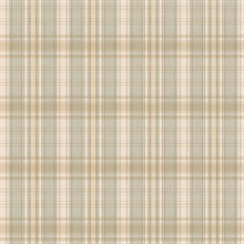 Sunny Cream Tartan Wallpaper