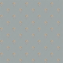 Surdiva Denim Floral Fan Wallpaper