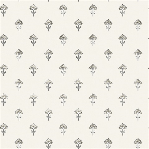 Surdiva Ivory Floral Fan Wallpaper