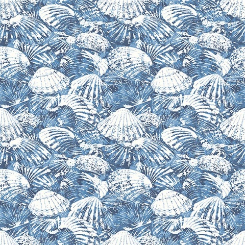 Surfside Blue Shells Wallpaper