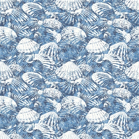 Surfside Blue Shells Wallpaper