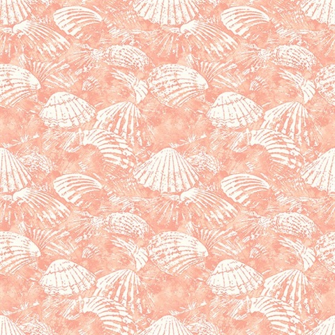Surfside Coral Shells Wallpaper