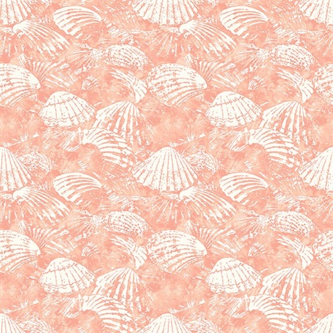 Surfside Coral Shells Wallpaper