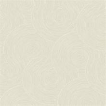 Swirl Geo Geometric Light Beige Peel and Stick Wallpaper