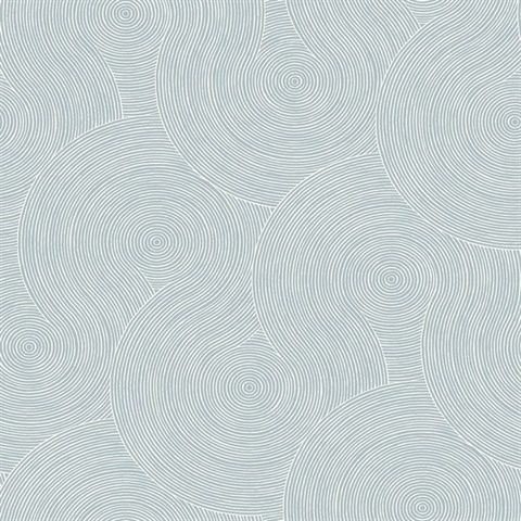 Swirl Geo Geometric Light Blue Peel and Stick Wallpaper