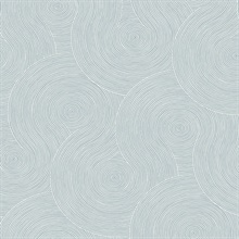 Swirl Geo Geometric Light Blue Peel and Stick Wallpaper