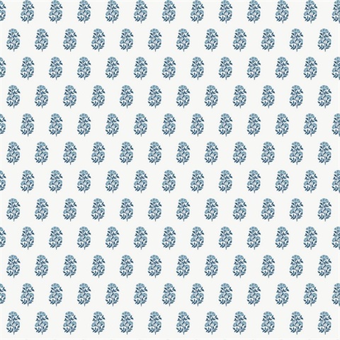 Sylvie Blue Floral Miniprints Wallpaper