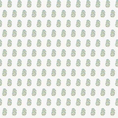 Sylvie Green Floral Miniprints Wallpaper