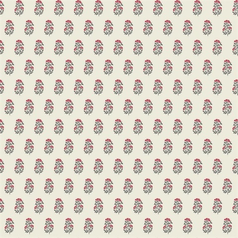 Sylvie Ruby Floral Miniprints Wallpaper