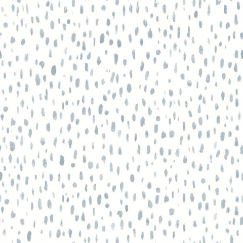 Tachette Sky Blue Watercolor Polka Dot Wallpaper