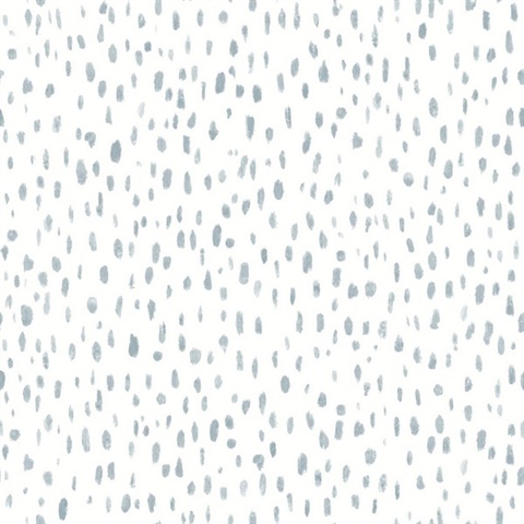 Tachette Sky Blue Watercolor Polka Dot Wallpaper