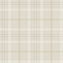 Tailor Plaid Neutral Peel and Stick Wallpaper