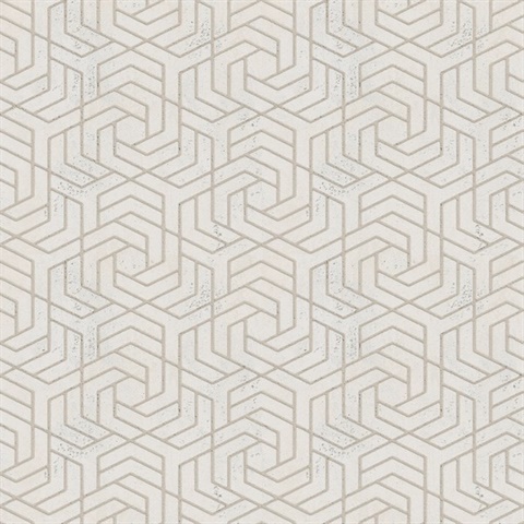 Tama Champagne Geometric Wallpaper