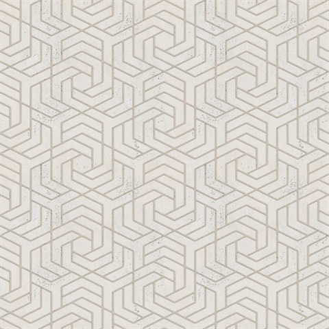 Tama Champagne Geometric Wallpaper